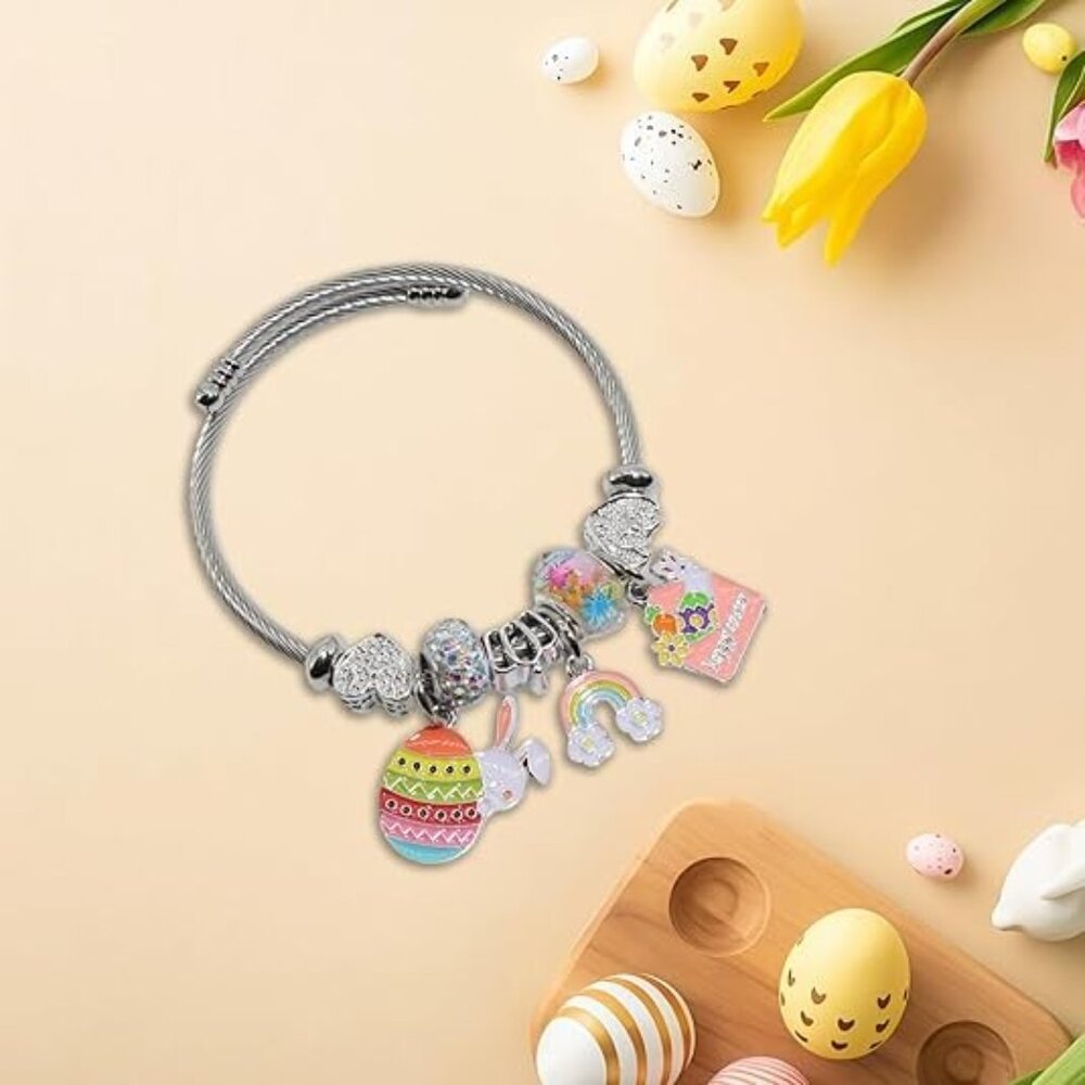 Easter Animal Silver Bracelets - Adjustable Charm… - image 3